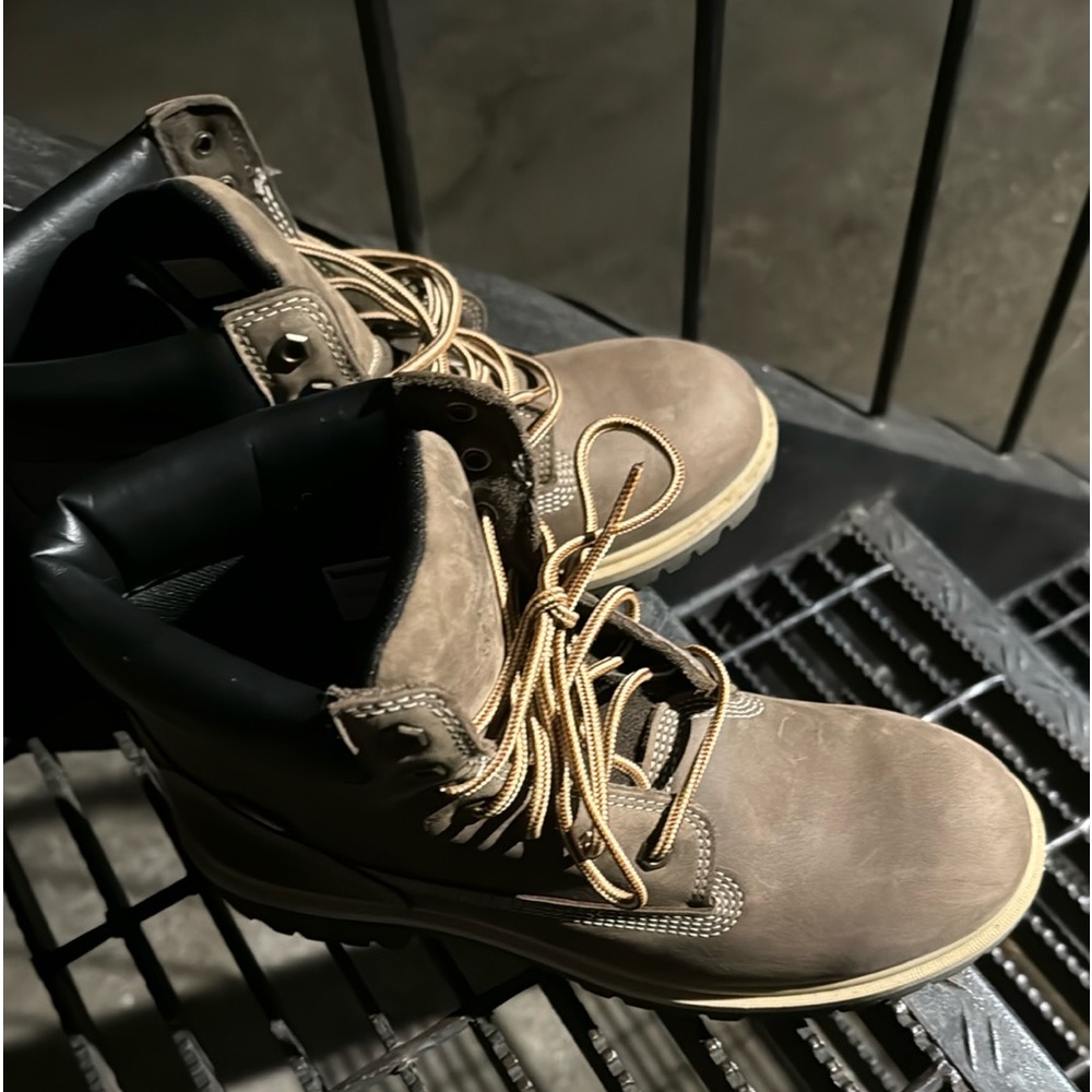 A pair of Timberland boots, These are for women. Timberland Pro edition.